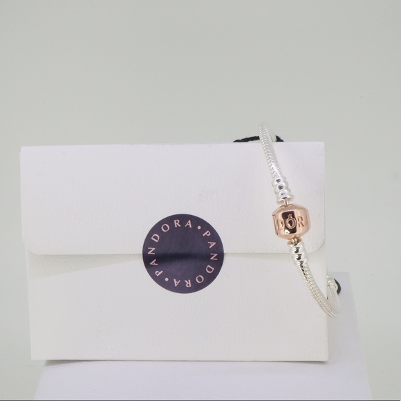 Pandora Moments Rose Snake Chain Bracelet 580702 - Picture 5 of 8